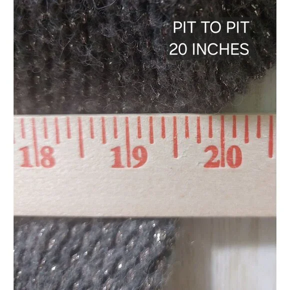 Eileen Fisher Open Front Gray Metallic Alpaca/Wool Blend Cardigan Sweater Large - Picture 6 of 8